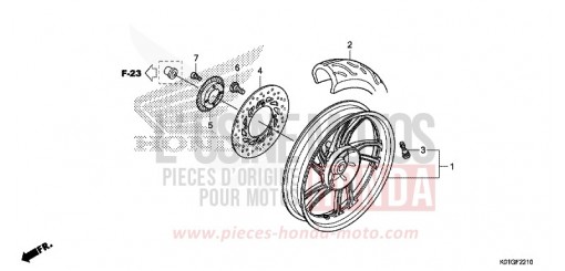ROUE ARRIERE SH125ADG de 2016